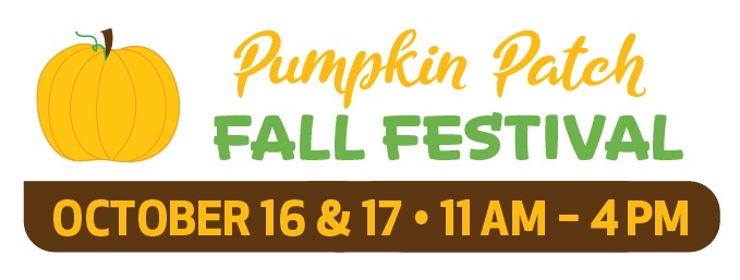 Pumpkin Patch Fall Festival - October 16 & 17 from 11 am to 4 pm
